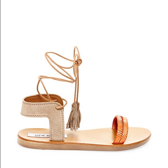 Steve Madden Ankle Wrap Tassel Shoes - Picture 3 of 5